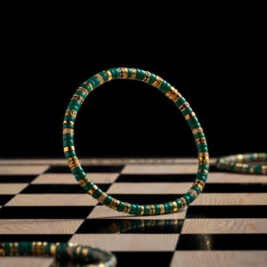 Turquoise and Gold Diamond Bracelet