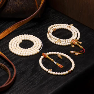 Amber and Red Chalcedony Bracelet