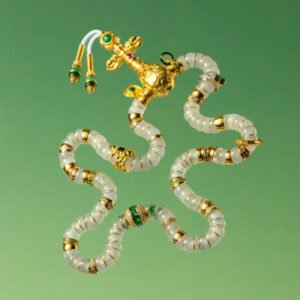 Jadeite and Gold Diamond Bracelet