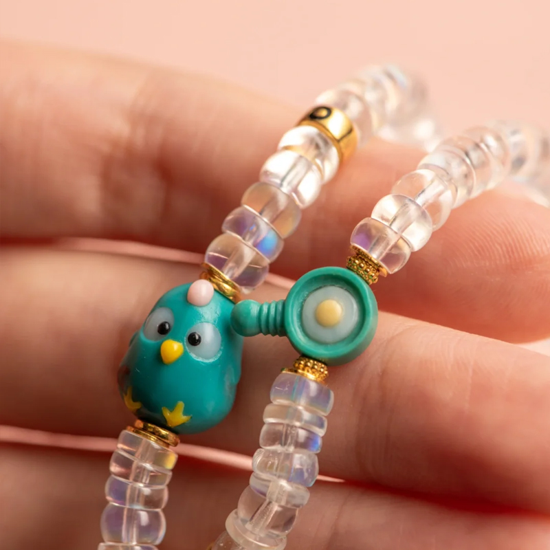 White Crystal and Gold Diamond Bracelet - 图片 5