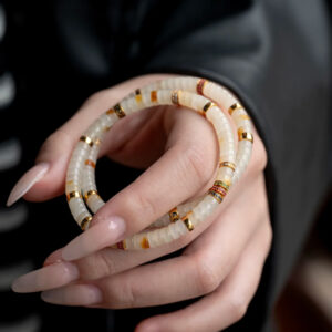 Jadeite and Gold Diamond Bracelet